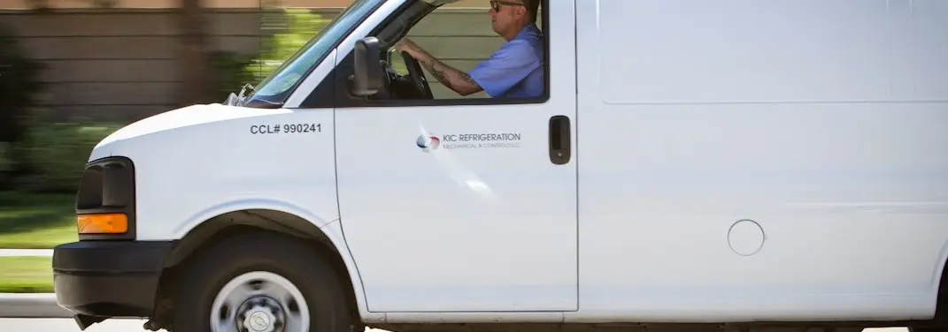 KIC Refrigeration service vehicle serving Pryor Creek area